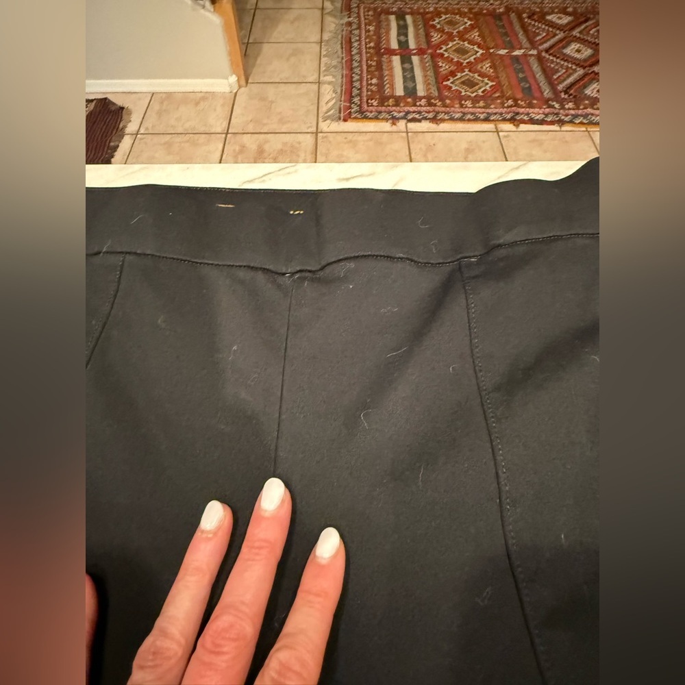 Anne Klein Black Pull On Ponte Riding Pants Stretch Comfort Waist XL - Picture 8 of 16